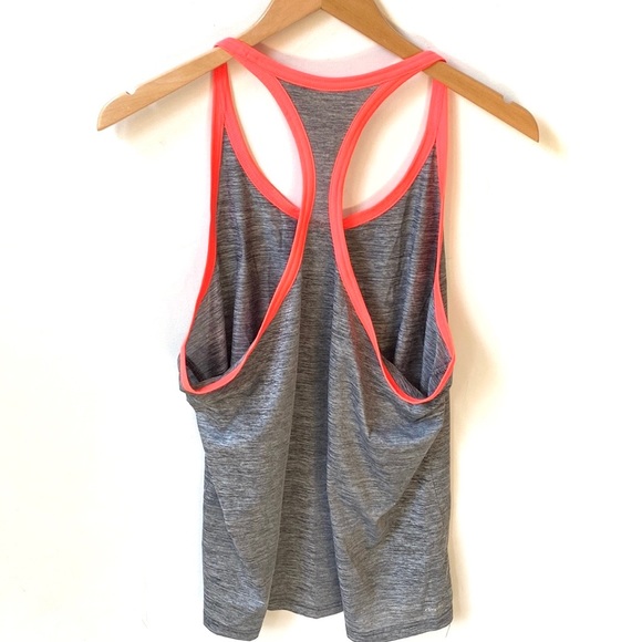 Adidas climalite Racerback Running Tank, Size L, Gray with coral trim, NWOT - Picture 6 of 10